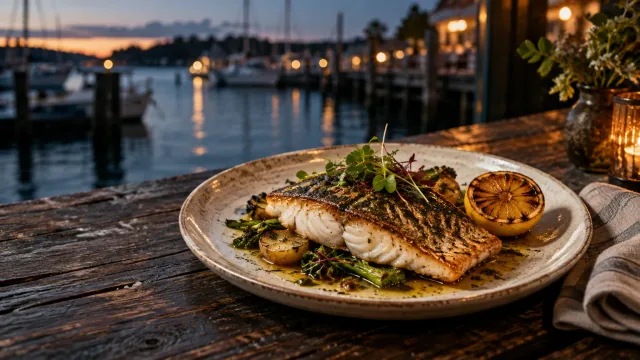 Harbor and Pine fictional seafood campaign