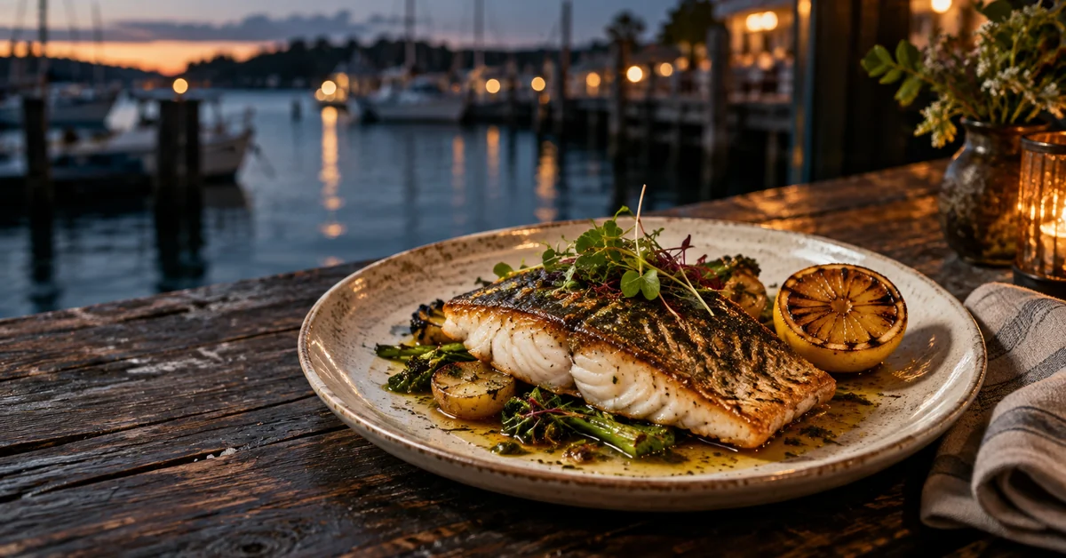 Harbor & Pine fictional seafood grill campaign