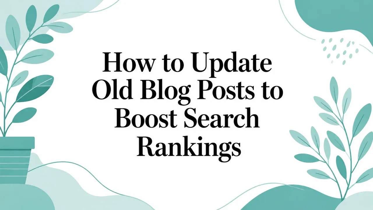 How to Update Old Blog Posts to Boost Search Rankings