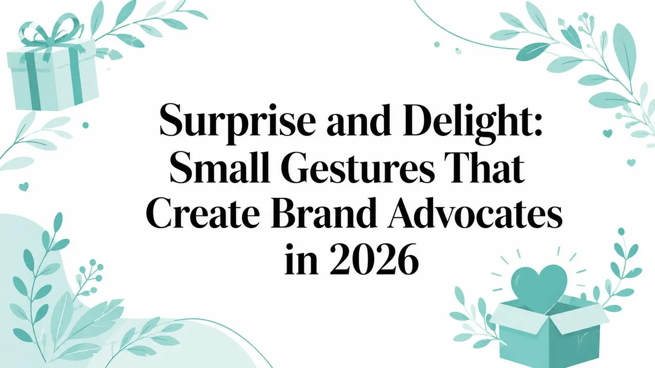 Surprise and Delight: Small Gestures That Create Brand Advocates in 2026