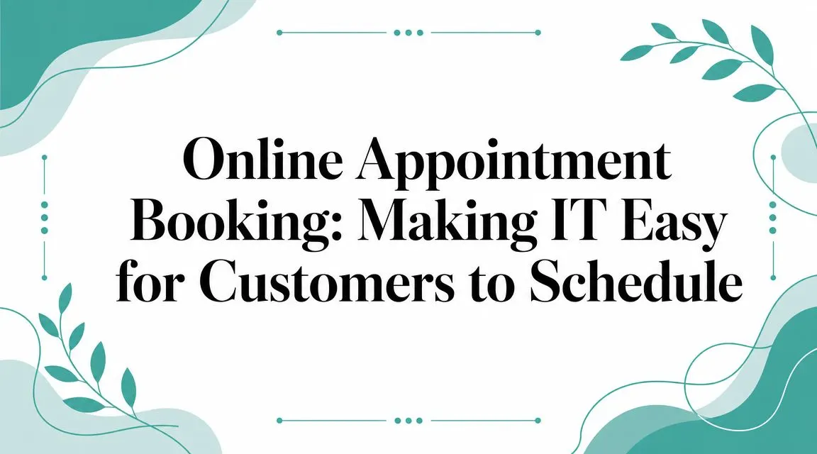 Online Appointment Booking: Making IT Easy for Customers to Schedule