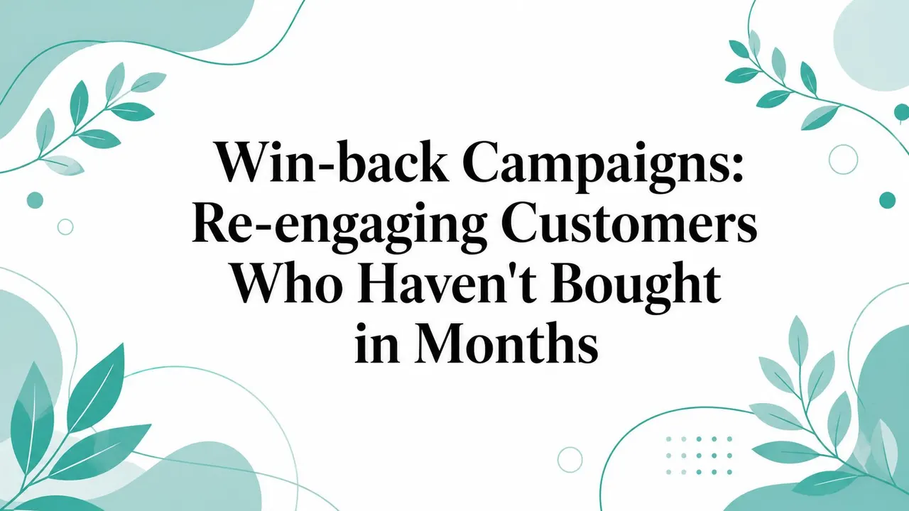 Win-back Campaigns: Re-engaging Customers Who Haven't Bought in Months