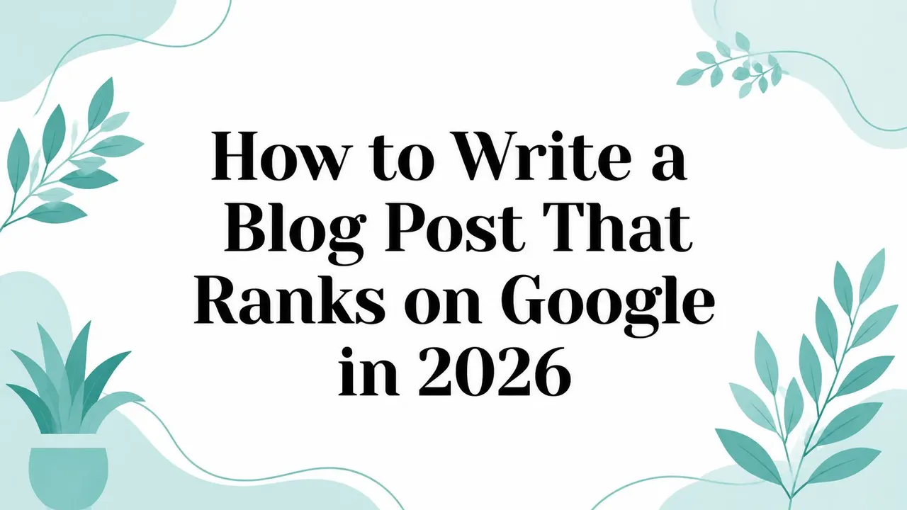 How to Write a Blog Post That Ranks on Google in 2026