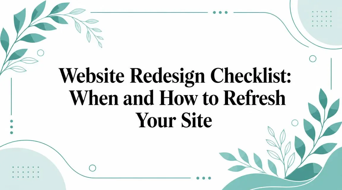 Website Redesign Checklist: When and How to Refresh Your Site