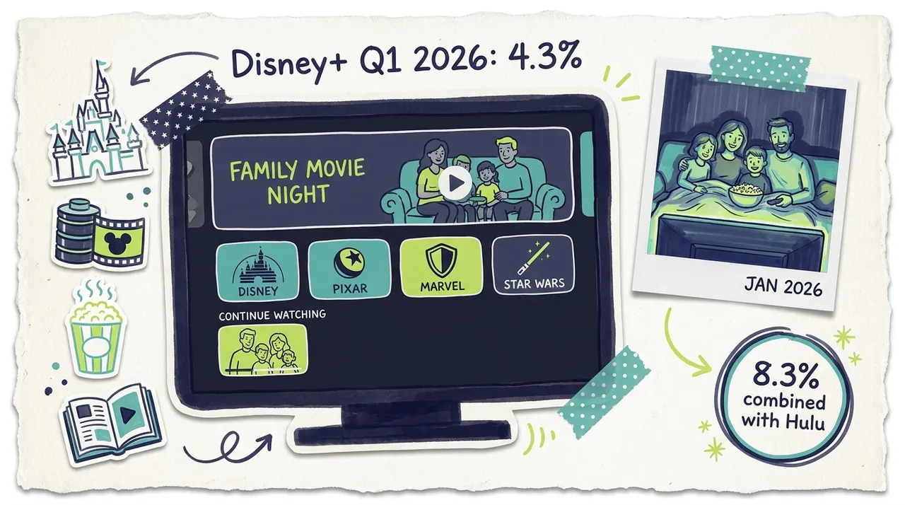 Disney Plus TV Viewing Share Q1 2026 - Hero