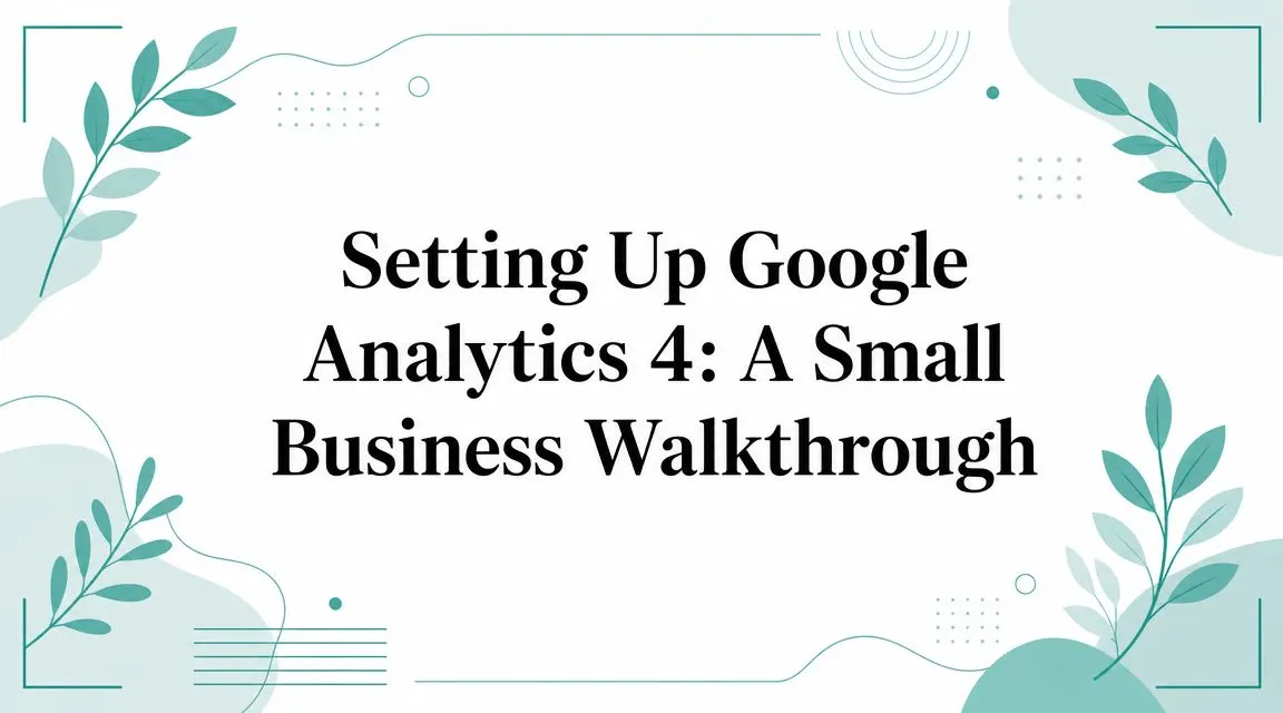 Setting Up Google Analytics 4: A Small Business Walkthrough