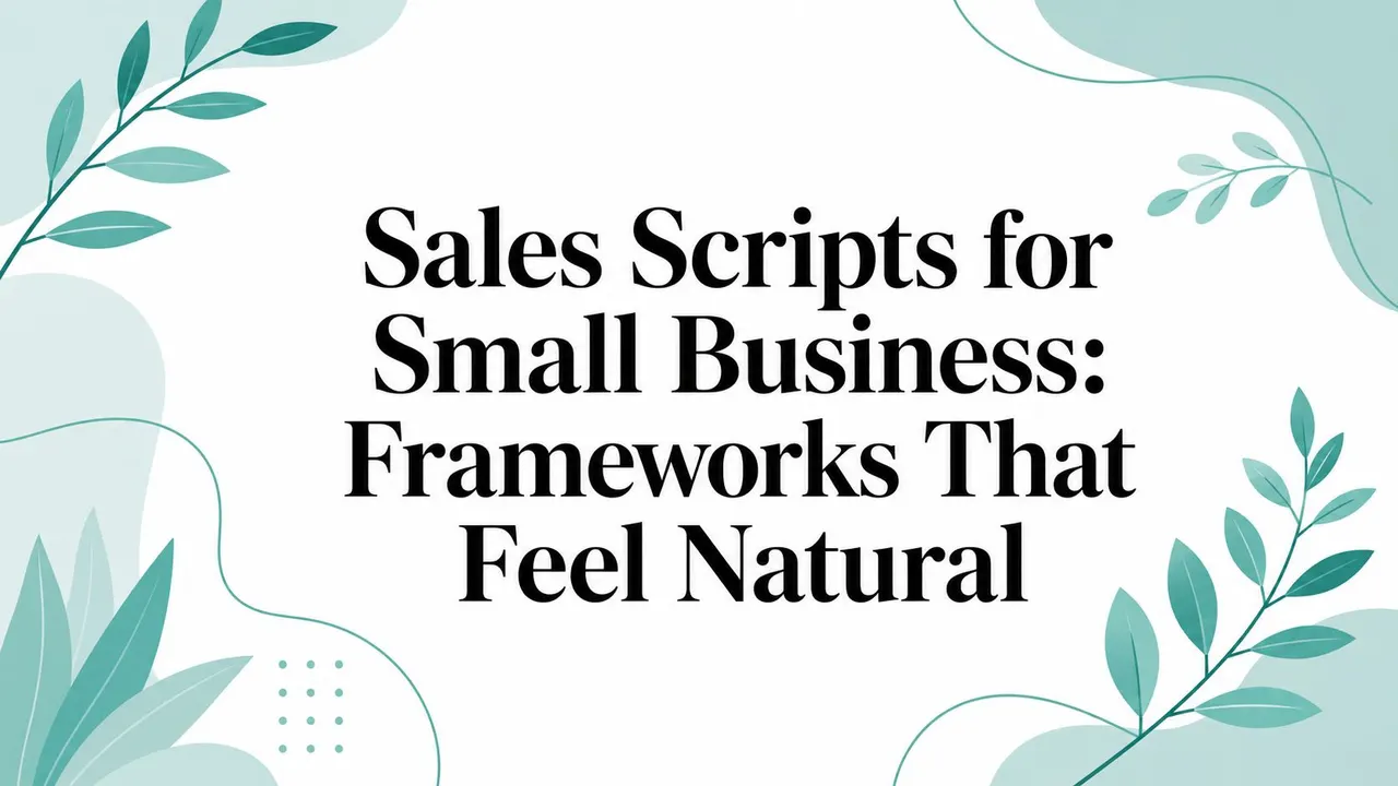 Sales Scripts for Small Business: Frameworks That Feel Natural